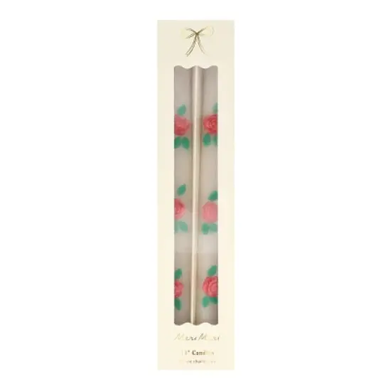 Meri Meri Rose Taper Candles (Pack of 2) image {3}