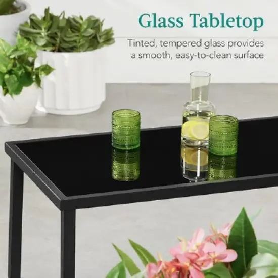 Best Choice Products 4-Piece Outdoor Textilene Patio Conversation Furniture Set w/ Loveseat, Table image {5}