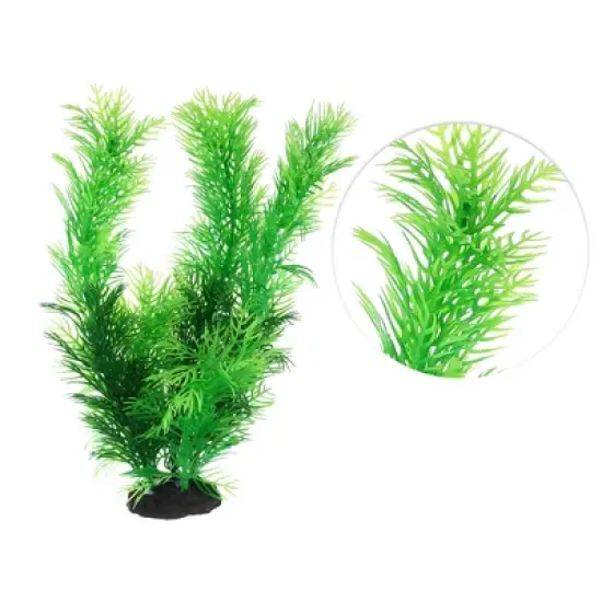 Unique Bargains Aquarium Plants Decoration Artificial Aquatic Plants Green 7.87" 1 Pcs image {2}