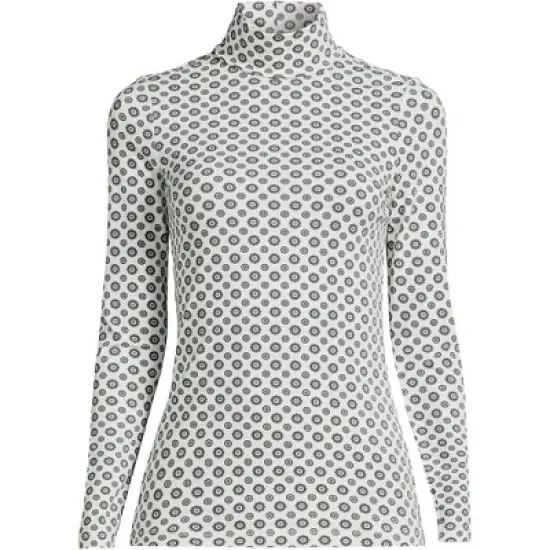 Lands' End Women's Lightweight Fitted Long Sleeve Turtleneck image {16}
