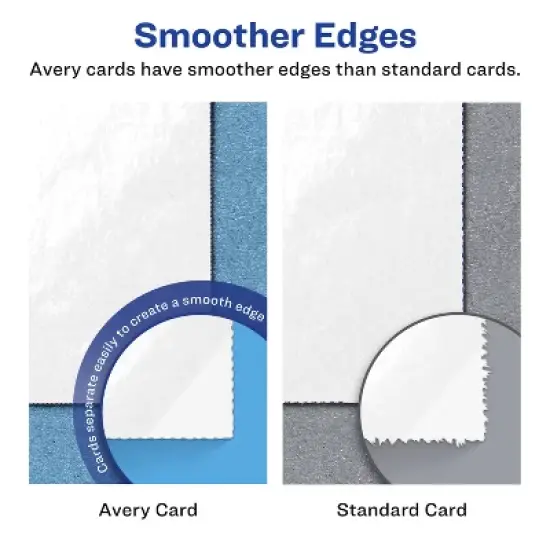 Avery 1" x 3" Rectangle Rounded Corner Cards, Glossy White, 160ct image {6}