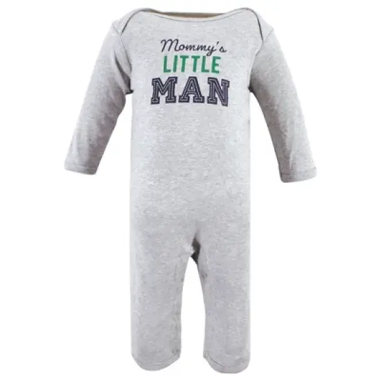 Hudson Baby Infant Boys Cotton Coveralls, Love Mom image {3}