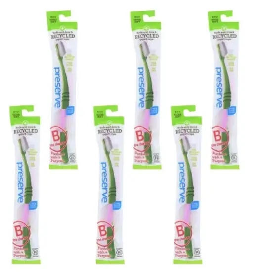 Preserve Ultra Soft Bristle Toothbrush Pink - 6 ct image {5}