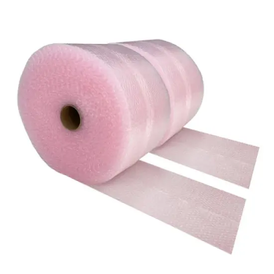 UOFFICE 2 Pink Anti-Static Bubble Rolls (175' Each) 12" Wide x 350' Long Total, with Small Bubbles 3/16" Bubbles image {7}