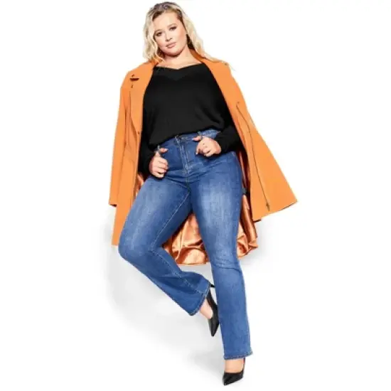 Women's Plus Size Sweet Love Sweater - black | CITY CHIC image {1}