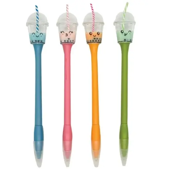 Boba Tea Kawaii Pen Set (4 Pack) - Adorable Characters image {3}