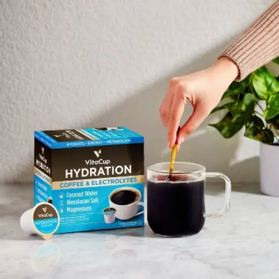 VitaCup Hydration Coffee Pods w/ Electrolytes & Magnesium Medium Roast Coffee - 36ct image {1}