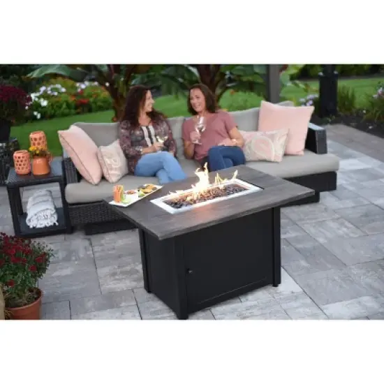 Endless Summer The Marc 40"x28" Rectangle LP Gas Outdoor Fire Pit Black image {5}
