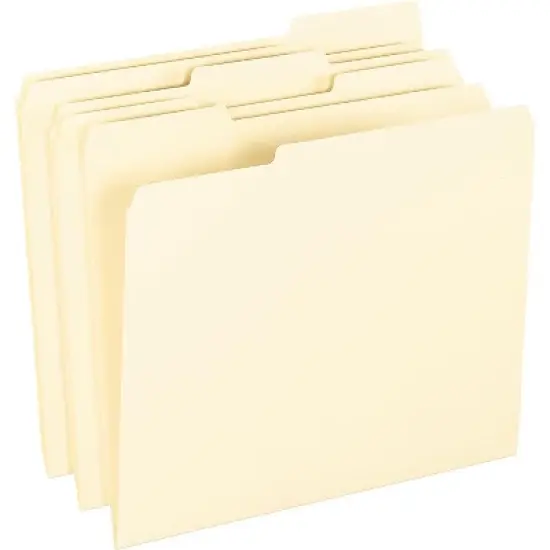Pendaflex End File Folders 1/3 Cut Top Tab Letter Manila 100/Box 62702 image {1}