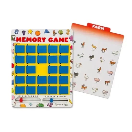 Melissa & Doug Flip to Win Travel Memory Game - Wooden Game Board, 7 Double-Sided Cards image {9}