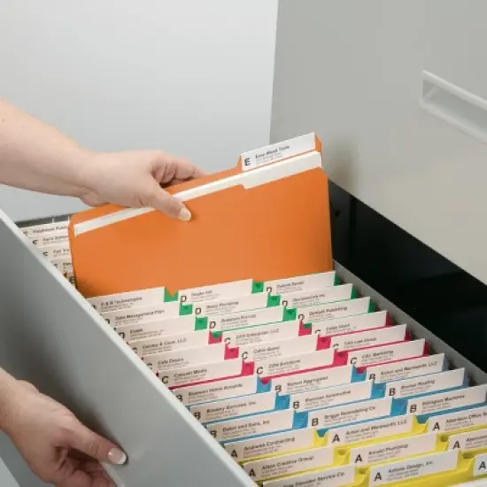 Smead File Folder, Reinforced 1/3-Cut Tab, Letter Size, 100 per Box image {4}