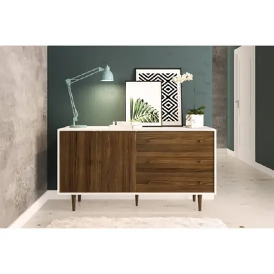 Pasadena Side Board White/Dark Brown - Polifurniture image {2}