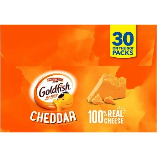 Goldfish Cheddar Crackers Snack Pack MultiPack Box - 30oz/30ct image {5}