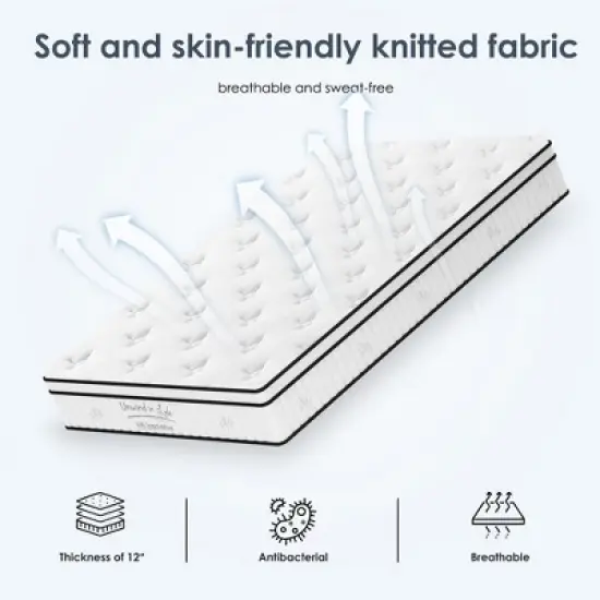 CSBDHome 10" Medium Closed Cell Foam Mattress image {6}