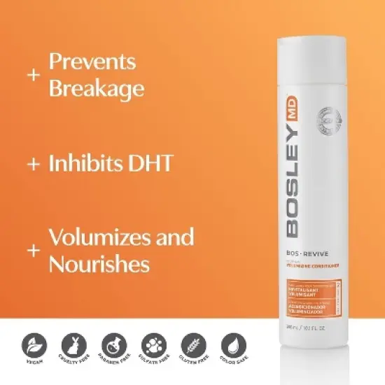 BosleyMD BOS-REVIVE Color Safe Nourishing Shampoo and Color Safe Volumizing Conditioner (10.1 oz Duo Set) Bosley MD Thinning Hair image {2}