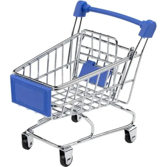 Juvale Mini Shopping Cart - 4-Pack Desk Organizers, Pen Pencil Holder Storage Toy For Stationery Supplies, 4 Colors, 3.25 X 4.375 X 4.75 Inches image {2}