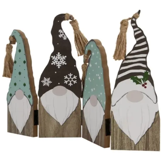 Northlight Wooden Gnomes Hinged Christmas Decoration - 10.75" image {2}