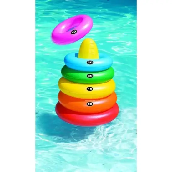 Swim Central Inflatable Giant Ring Toss Target Swimming Pool Game - 54" image {1}