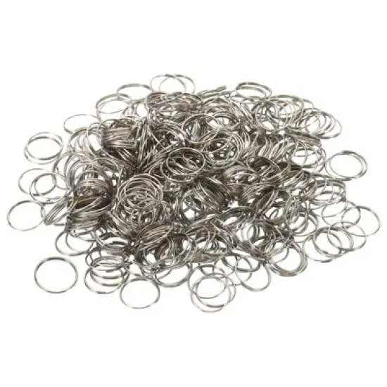 Unique Bargains Split Circular Ring Stainless Steel Clip Ring for Chandelier Crystal Lamp 400 Pcs image {4}