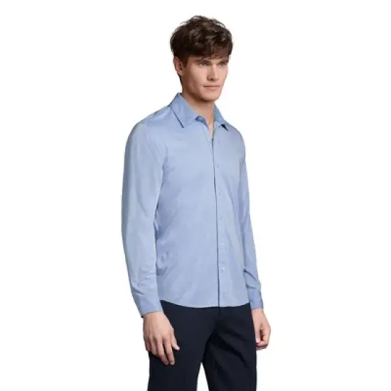 Lands' End Men's Mesh Oxford Shirt image {2}