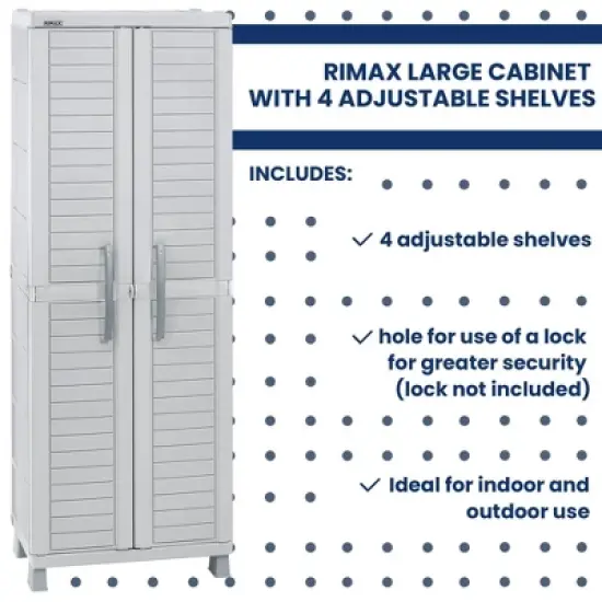 Large Storage Cabinet Light Gray - Inval image {4}