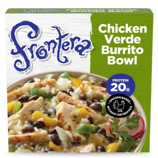 Frontera Frozen Chicken Verde Burrito Bowl - 10oz image {5}