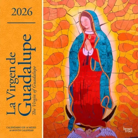 BrownTrout La Virgen de Guadalupe 2026 12"x24" Hanging Square Wall Calendar Plastic-Free image {9}