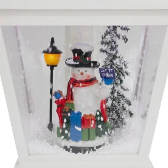 Northlight 17.75" Lighted Musical Snowman Wall Mounted Snowing Christmas Street Lamp image {4}