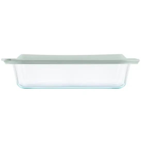 Pyrex 9"x13" Glass Deep Casserole Dish with Lid Sage Green: 5 Qt Baking Dish, Dishwasher & Microwave Safe image {2}