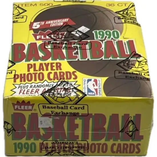 1990-91 Fleer Basketball Card Wax Pack Box NBA Michael Jordan 36 packs BBCE image {1}