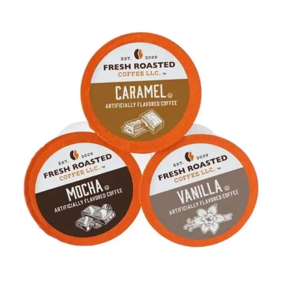 Fresh Roasted Coffee - Flavored Favorites Coffee Variety Pack - 72CT Single Serve Pods image {1}