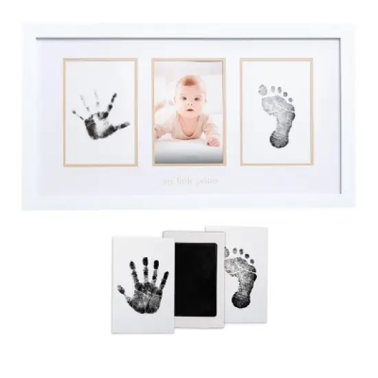 Pearhead 4" x 6" Babyprints Photo Frame and Clean-Touch Ink Pad Kit - White image {11}