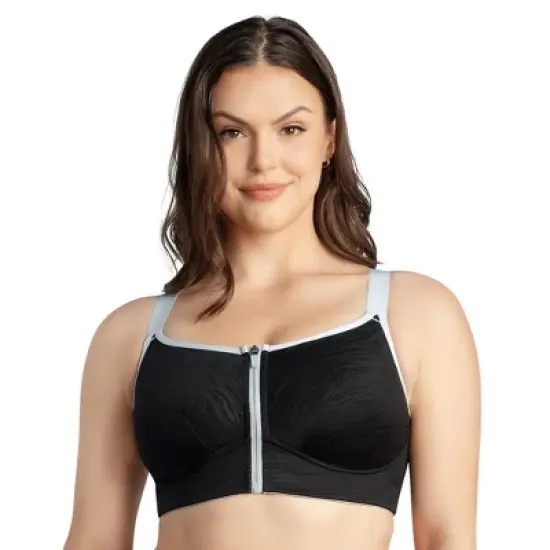 PARFAIT  Women's Wave Wire-free Zip Front Sports Bra image {4}