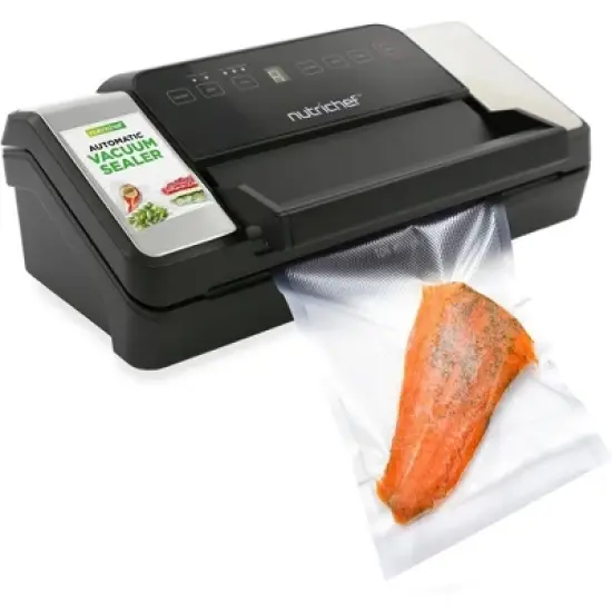 NutriChef Automatic Vacuum Sealer with Dual Sealing, Roll Cutter - Black image {7}