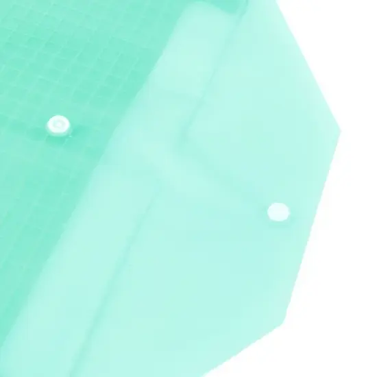 Unique Bargains Button Closure Clip A4 Paper File Bag Document Plastic Folders 12.6" x 9" x 0.03" Green 2Pcs image {1}