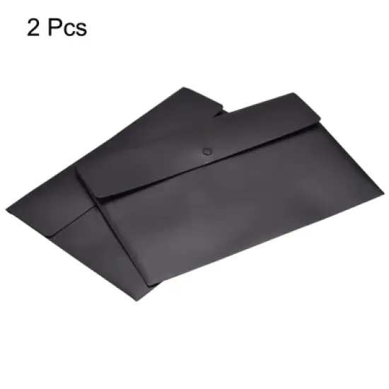 Unique Bargains A4 Envelope Home Office File Folder Pockets with Snap Button 2 Pcs image {2}