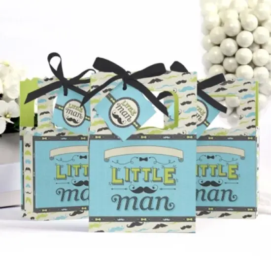 Big Dot of Happiness Dashing Little Man Mustache - Baby Shower or Birthday Party Favor Boxes - Set of 12 image {2}