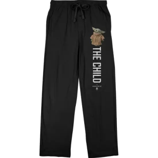 Mens Black Mandalorian Baby Yoda The Child Sleep Pajama Pants image {1}