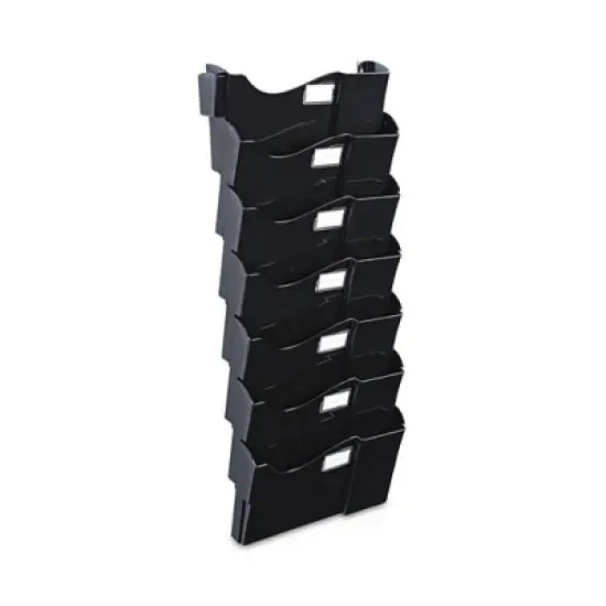 Universal Grande Central Filing System, 7 Sections, Legal/Letter Size, Wall Mount, 16" x 4.75" x 38.25", Black, 7/Pack image {7}