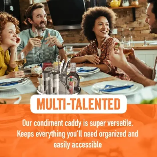 Yukon Glory Rotating Condiment Caddy, Silver image {2}