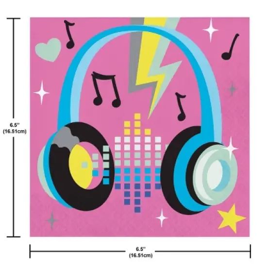 Creative Converting Birthday Beats Disco Party Tableware Set 8ct image {4}