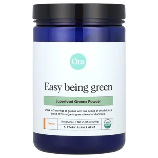 Easy Being Green, Superfood Greens Powder, Orange, 8.5 oz (240 g) image {4}