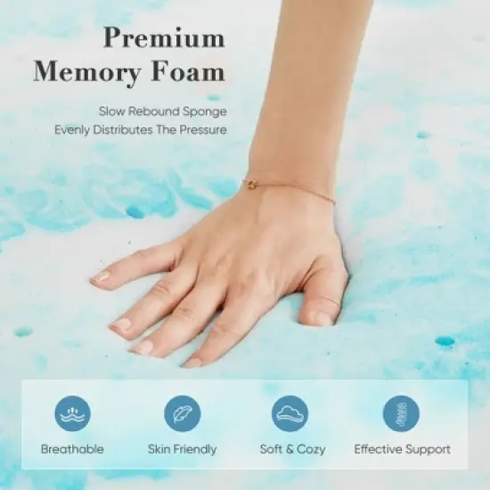 3 Inch Twin Xl Size Experience Ultimate Comfort with Our Blue Memory Foam Soft Mattress �C Premium Sleep Solution image {2}