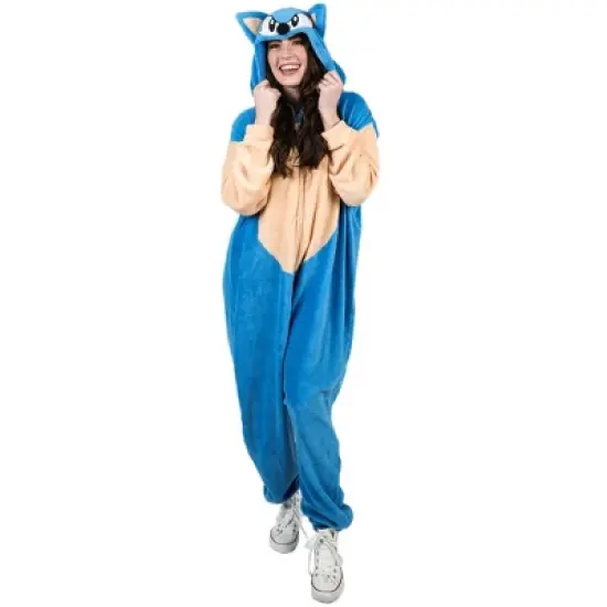 Sonic The Hedgehog Sonic Adult Hooded Kigurumi Union Suit image {5}
