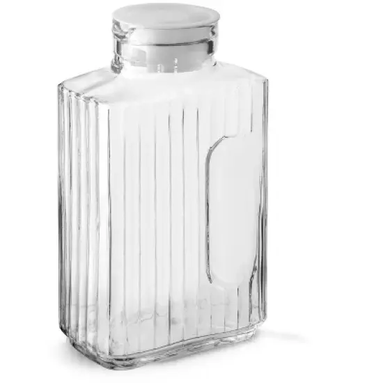 JoyJolt Beverage Serveware Glass Pitcher & 2 Lids - 67 oz Carafe for Cold Drinks image {5}