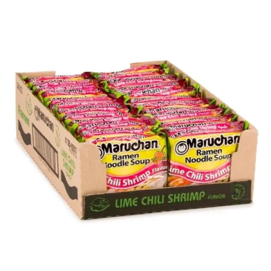 Maruchan 24pk Lime Chili Shrimp, Instant Ramen Noodles, Ready to Eat Meals, 3 Oz Packets image {5}
