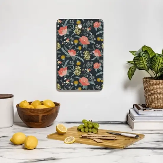 Heather Dutton Poppy Meadow Midnight Cutting Board - Deny Designs image {2}