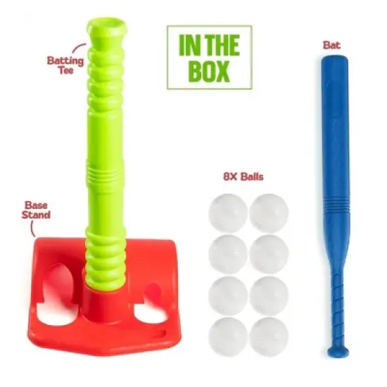 T Ball Set for Kids Ages 3-5 with 20" Batting Tee - Baseball Tee Stand, 8 Soft Baseballs for Kids, Plastic Baseball Bat &ndash; Play22Usa image {1}