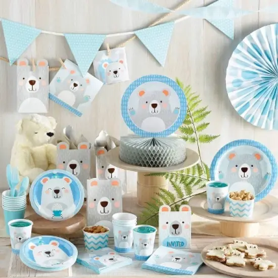 "Happy Birthday" Bear Print Party Decoration Kit image {1}