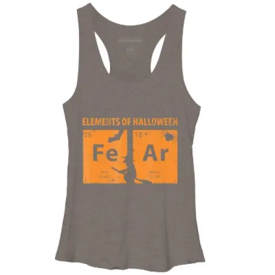Women's Design By Humans Elements Of Halloween Tee (FeAr) Periodically By Luckyst Racerback Tank Top image {4}